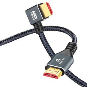 Thsucords 16K 8K 4K HDMI 2.2 90 Degree Right Angle Cable 1.6FT, High Speed Cord Supports 16K@60Hz,8K@120Hz,4K@480Hz 96Gbps Ultra Compatible with PS5/HDTV in Kuwait