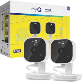 myQ Indoor Plug-in Security Camera Gen 2 – 2K Smart Wi-Fi Camera with Night Vision, Baby and Pet Monitor, Motion Detection and Alerts, 2-Way Audio & App Control, 2 Pack in Saudi Arabia