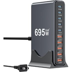 1000W USB C Charger Block,10-Port USB C GaN Multiple Port Charging Station in Kuwait