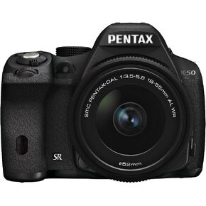 Pentax K-50 16MP Digital SLR Camera Kit with DA L 18-55mm WR f3.5-5.6 and 50-200mm WR Lenses (Black) in Kuwait
