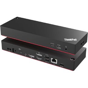 Thinkpad 40B00300 Thunderbolt 4 Universal Docking Station for Laptops, 4 External Displays, Power Charging up to 230W + ITSPWR Bundle Contains HDMI 4K Cable + DP Cable+ Cleaning Cloth in Kuwait