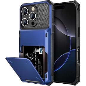 Vofolen for iPhone 16 Pro Case with Wallet Card Holder Gun Metal in Kuwait