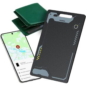 CooAoo Wallet Tracker Card Android, IP68 Waterproof Smart Card Luggage Tracker Compatible with Google Find Hub (Android Only), Rechargeable Item Locator Finder, Slim Tracking Card for Wallet, Black in Kuwait