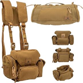Lone Trail Binocular Harness & Hand Warmer Bundle – Waterproof Bino Chest Pack with Rangefinder Pouch + Sherpa Fleece Hunting Hand Muff | Lightweight, Weather-Resistant Hunting Gear Set in Kuwait