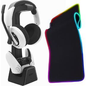 Titled Nation 3-in-1 PlayStation and Xbox Magnetic Charger and Its Matching Extended Mousepad in Kuwait