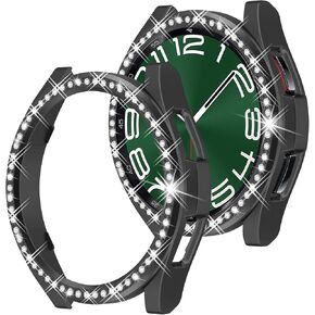 2 in 1 Watch Bling Case for Samsung Galaxy Watch 6 Classic 43mm (SM-R950), PC Protective Bumper Cover and Glitter Rhinestone Bezel Ring (Glass Film Not Included) in Kuwait