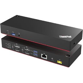 ThinkPad 40AF0135 Universal Hybrid USB-C with USB-A Adapter Docking Station for Lenovo Laptops, Dual Monitor, Comes with ITSPWR HDMI 4K Cable + 50 Cable Ties in Kuwait