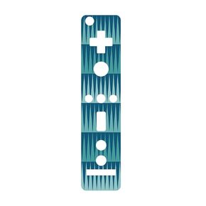 Geometric Colorful Triangles Blue Tones Vinyl Decal Sticker Skin by Debbie's Designs for Wiimote Wii Controller in Saudi Arabia