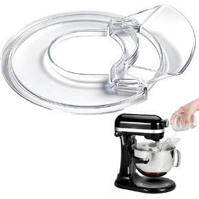 Pouring Shield for KitchenAid Tilt Head 4.5-5 Quart,Dishwasher Safe Splash Guard for Stand Mixer Food Grade Removable Pouring Chute for Kitchenaid Mixer Accessories Steel/Glass/Ceramic Bowls in Kuwait