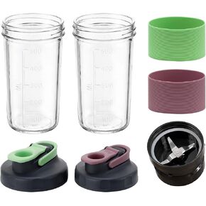 Glass Cup & Blade Replacement Set Compatible with 250W Magic Bullet Blender in Kuwait
