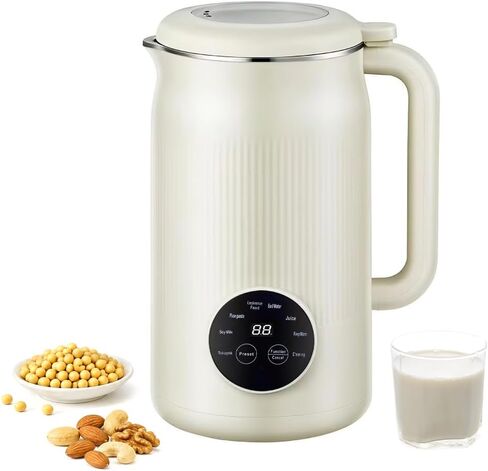 8 in 1 Nut Milk Maker,40oz Soy Milk Maker Machine with 10 Blades, for Homemade Oat, Nut, Soy, Juice, Plant-Based with Delay Start/Self Clean Features self-cleaning and scheduled timer functions in Kuwait