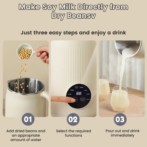 8 in 1 Nut Milk Maker,40oz Soy Milk Maker Machine with 10 Blades, for Homemade Oat, Nut, Soy, Juice, Plant-Based with Delay Start/Self Clean Features self-cleaning and scheduled timer functions in Kuwait