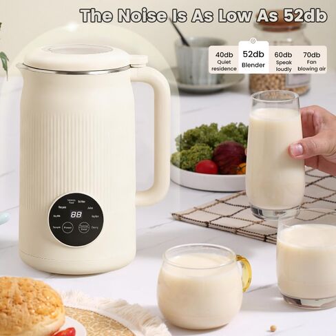 8 in 1 Nut Milk Maker,40oz Soy Milk Maker Machine with 10 Blades, for Homemade Oat, Nut, Soy, Juice, Plant-Based with Delay Start/Self Clean Features self-cleaning and scheduled timer functions in Kuwait
