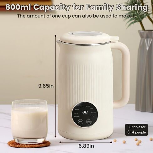 8 in 1 Nut Milk Maker,40oz Soy Milk Maker Machine with 10 Blades, for Homemade Oat, Nut, Soy, Juice, Plant-Based with Delay Start/Self Clean Features self-cleaning and scheduled timer functions in Kuwait