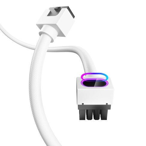 AsiaHorse Hydrus-24PIN PC PSU Extension Cable ARGB LED, Copper Wire Motherboard Power Extension Cable Integrated Minimalist Design, 2000W Power (Whole Set), PC Power Cord for Cable Management & DIY in Kuwait