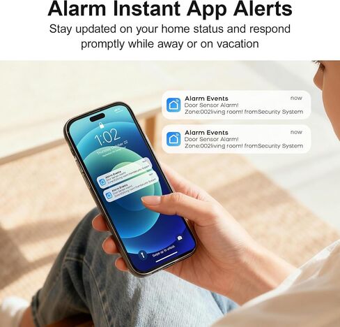 Wireless Alarm System for Home Security,24 Pcs Home Alarm System Wireless DIY Kit,WiFi+GSM/4G with Instant App Alerts NO MonthlyFees,SOS Button,App & Remote Control,Work with Alexa,for Apartment in Kuwait