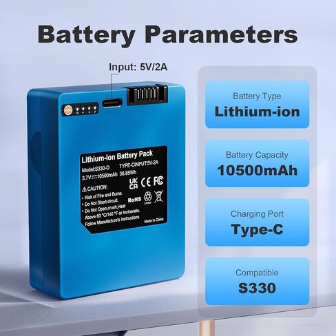 Security Rechargeable Battery for S330 Video Smart Lock 3-in-1, Smart Drop in Kuwait