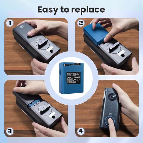 Security Rechargeable Battery for S330 Video Smart Lock 3-in-1, Smart Drop in Kuwait
