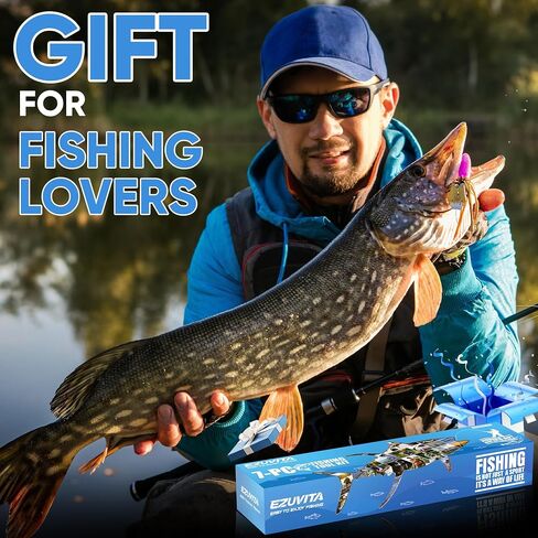 7-Piece Fishing Tool Kit with Pliers, Fillet Knife and Lip Gripper in Kuwait