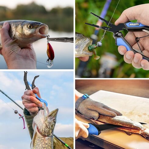 7-Piece Fishing Tool Kit with Pliers, Fillet Knife and Lip Gripper in Kuwait