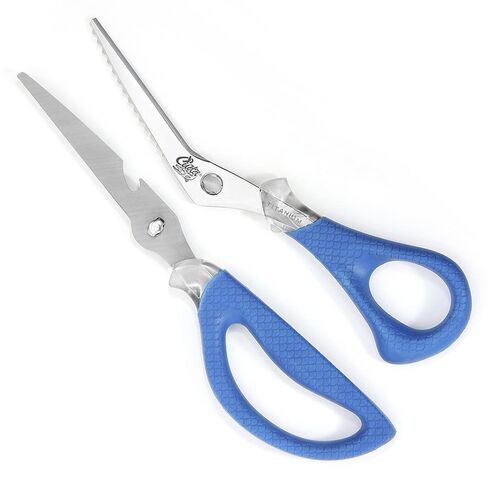 Cuda 8" Detachable Marine Shear Durable Fishing Mono, Braided Line & Fluorocarbon Cutter for Saltwater & Freshwater with Serrated Blades, Bottle Opener & Fish Scaling Edge in Saudi Arabia