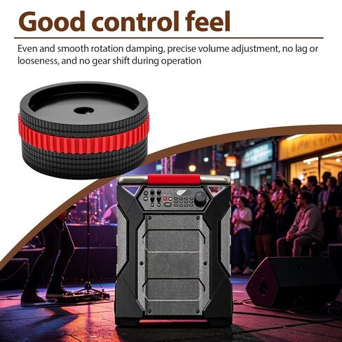 Metal Volume Knob Compatible with Monster Rockin Roller 270 360 Speakers, Aluminium Potentiometer Knobs with Red Rubber o-Ring in Kuwait