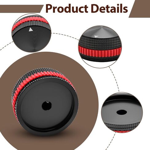 Metal Volume Knob Compatible with Monster Rockin Roller 270 360 Speakers, Aluminium Potentiometer Knobs with Red Rubber o-Ring in Kuwait