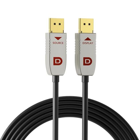 RUIPRO 8K DisplayPort 1.4 Fiber Optic Cable, 32.4Gbps, HDR DSC 1.2a, 25ft in Kuwait