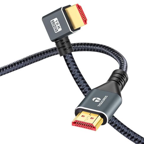 Thsucords 16K 8K 4K HDMI 2.2 90 Degree Right Angle Cable 1.6FT, High Speed Cord Supports 16K@60Hz,8K@120Hz,4K@480Hz 96Gbps Ultra Compatible with PS5/HDTV in Kuwait