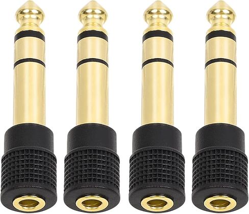 Aqdocvf 5-Pack 3.5mm to 1/4" Adapter, Gold Plated Headphone Jack Adapters in Kuwait