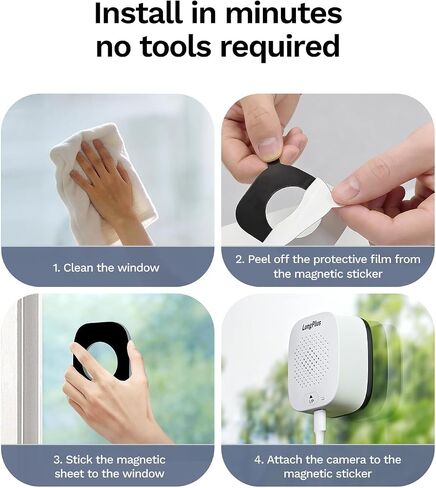 LongPlus 5MP 3K Window Camera, WiFi6 Safeview Window Security Camera in Kuwait
