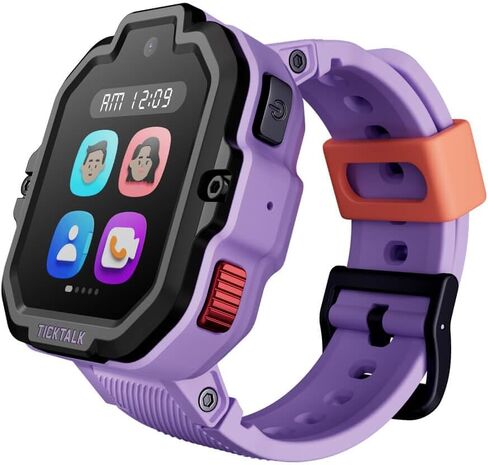 TickTalk 5 Cellular Kids Smart Watch (AT&T's Network) with GPS Tracker & Video Calling, Power Base and Tempered Glass Screen Protectors (2 per Pack) Bundle - Smart Watch for Kids with Parent Apps in Kuwait