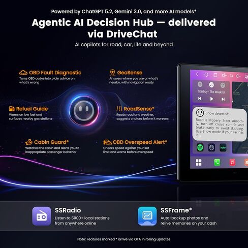 ATOTOZONE 9" Android Doubel DIN Car Stereo, 4G LTE, 8 Core QLED AI Radio in Saudi Arabia