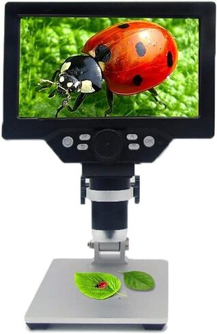 Microscope G1200 Microscope Electronic 12MP 7 Inch LCD Display Magnifier Tool,Without Battery in Saudi Arabia
