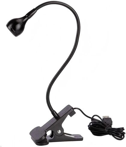 Black-Warm White USB Flexible Reading LED Light Clip-on Beside Bed Table Desk Lamp Book Lamp in Kuwait