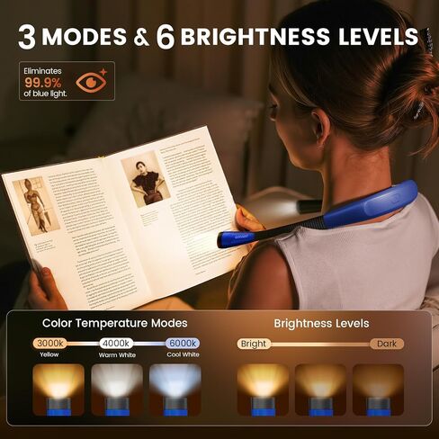 Glocusent LED Ultra Bright Camping Lantern, Reading Light,Blue Neck Light in Kuwait
