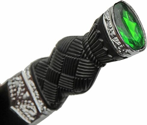 SZCO Supplies 7" Emerald Colored Adorned Sgian Dubh Scottish Dirk Knife with Scabbard Black, 211545-GN in Kuwait