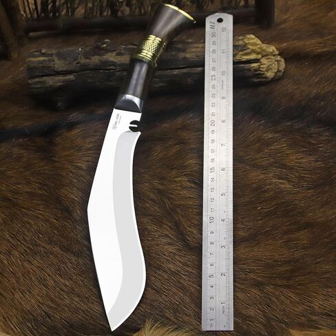 BA-KOR 13in 6mm Bushcraft Survival Knife with Fire Starter,9CR18MOV Fixed Blade Camping Knife,Full Tang Outdoor Hunting Knife in Kuwait