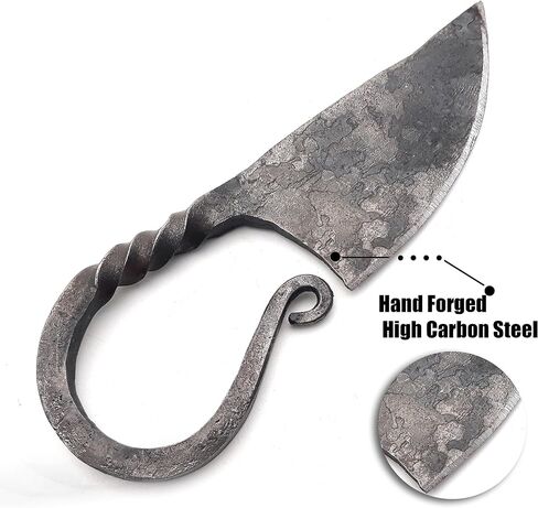 Celtic Hand-Forged Knife – Carbon Steel Blade with Leather Sheath – Vintage Fixed Blade for Camping, Survival, Hiking – Unique Gift for Men, Collectors & Outdoor Use in Kuwait
