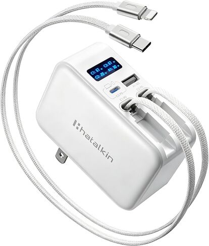 HATALKIN 67W Retractable USB-C Wall Charger, 4-in-1 with Dual USB-C Cables in Saudi Arabia