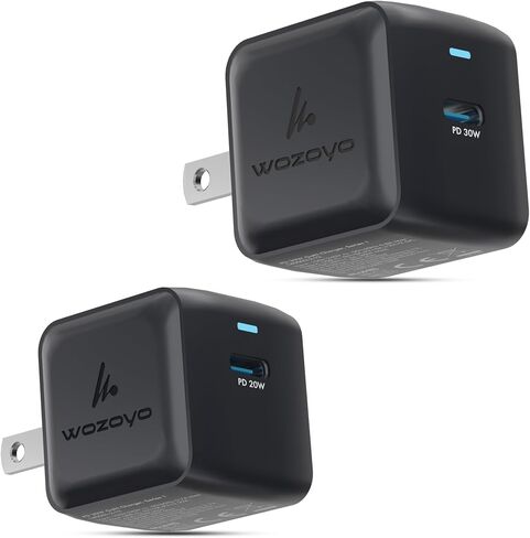 PD 20W & PD 30W GaN Charger, Type-C Fast Charger Compatible for iPhone 17/16/16 Pro Max/15 Series/iPad Pro, Smartphones & Tablets, QC 3.0,Compact Foldable Plug Design, Smart Power Delivery in Kuwait
