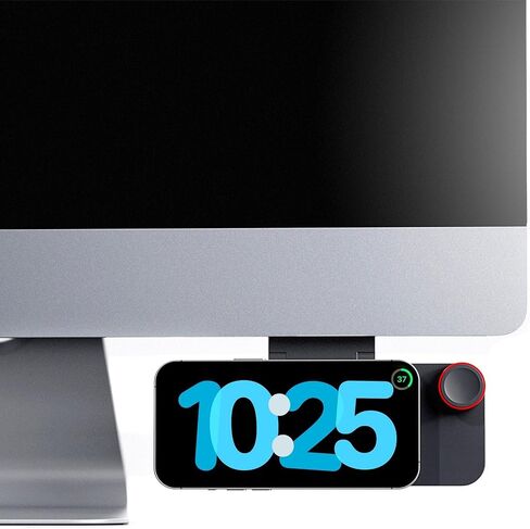 CW15 Wireless Charger with Qi2, Magnetic Monitor‑Clip Wireless Charger, Under-Monitor Setup, Always Ready at a Glance, Compatible with iPhone Standby Mode for Desktop Office Workspace in Kuwait