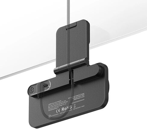 CW15 Wireless Charger with Qi2, Magnetic Monitor‑Clip Wireless Charger, Under-Monitor Setup, Always Ready at a Glance, Compatible with iPhone Standby Mode for Desktop Office Workspace in Kuwait