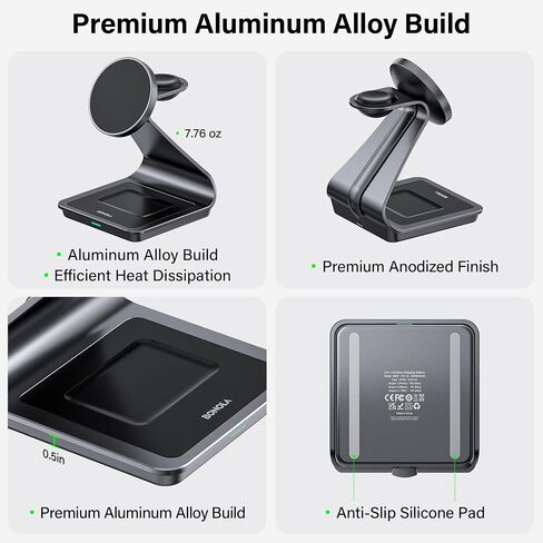 3-in-1 Wireless Charging Station for iPhone, Apple Watch & AirPods in Kuwait