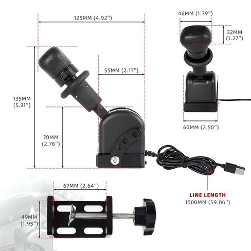 CasaNexa Aluminum Pp Usb Handbrake with Mounting Clip in Kuwait