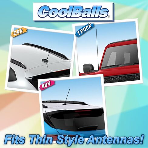Cool 8-Ball Eight Ball Pool Billiards Antenna Ball Topper Car Accessory - Fits Thin Style Antenna in Kuwait