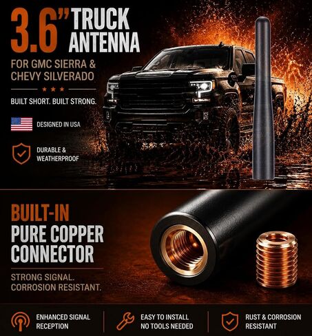 Short Antenna for Truck GMC Sierra Chevy Silverado Antenna Replacement in Kuwait