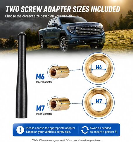 Short Antenna for Truck GMC Sierra Chevy Silverado Antenna Replacement in Kuwait
