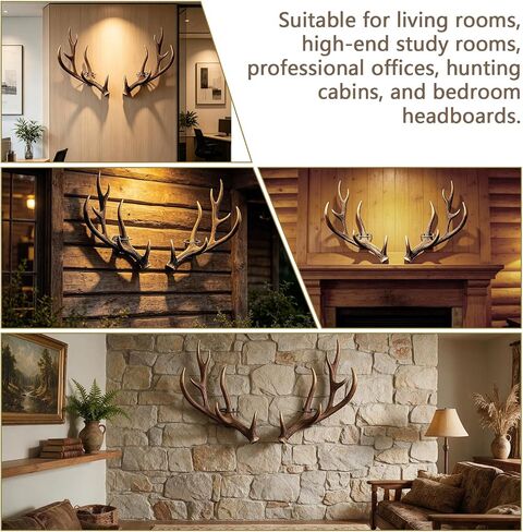 2 Pack Antler Shed Mount, Duty Metal Hanger for Elk/Moose Natural Sheds, Wall Mount Display Trophies Vertical & Horizontal Positioning Installation Perfect for Cabin and Rustic Decor in Kuwait