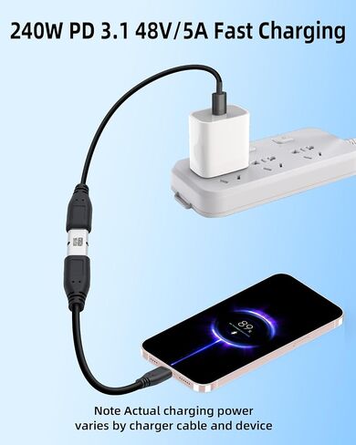 80Gbps USB C Female to Female Coupler Adapter 16K 240W in Kuwait